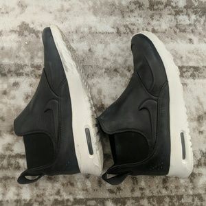 Nike Women's Black Leather Hightop Slipon